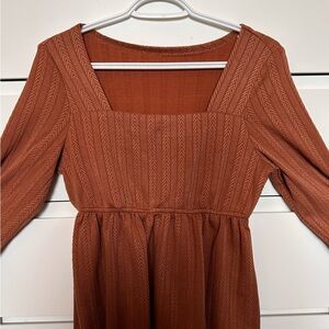 Elegant Rust Dress